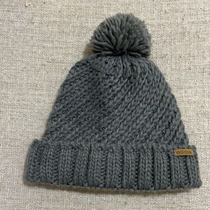 Adidas Grey Beanie with Pom Pom Like New
